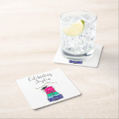 Preppy Script High School Abschluss Suitcase 2023 Rechteckiger Pappuntersetzer (Vor Ort)