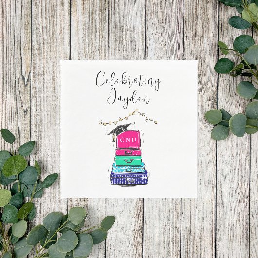 Preppy Script High School Abschluss Suitcase 2023 Serviette