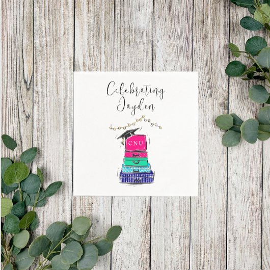 Preppy Script High School Abschluss Suitcase 2023 Serviette