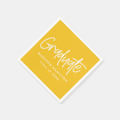 Preppy Script Yellow Abschluss Serviette (Ecke)