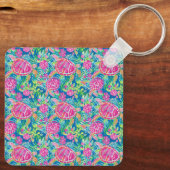 Preppy Sea Turtles Golf Cart Schlüsselanhänger (Rückseite)