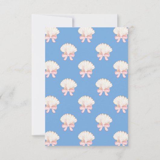 Preppy Seashell Sandcastle Pastel Gingham Dankeskarte (Rückseite)