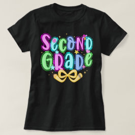 Preppy Second Grade 2nd Grade Teachers Girls T-Shirt