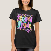 Preppy Second Grade 2nd Grade Teachers Girls T-Shirt (Vorderseite)