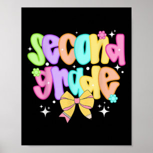 Preppy Second Grade Teacher Team geht zurück zu Sc Poster