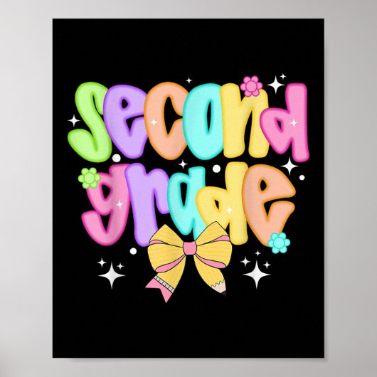 Preppy Second Grade Teacher Team geht zurück zu Sc Poster (Vorne)