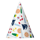 Preppy Seegeburtstags-Party Partyhütchen (Rückseite)