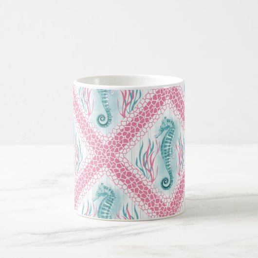 Preppy-Seepferd Kaffeetasse (Mittel)