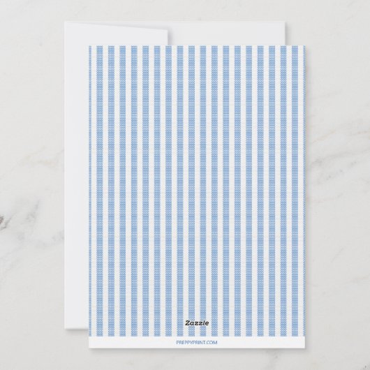 Preppy Seersucker Weihnachtskarten Feiertagskarte (Rückseite)