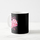 Preppy Six Seven Valentine 6 7 Meme Funny Coquette Kaffeetasse (Vorderseite Links)