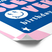 Preppy Sleep Over between Birthday Party Willkomme Poster (Ecke)