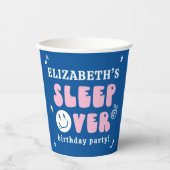 Preppy Sleep over Birthday Party Pappbecher (Vorderseite)