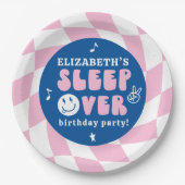 Preppy Sleep over Birthday Party Pappteller (Vorderseite)