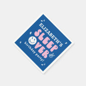 Preppy Sleep over Birthday Party Serviette (Ecke)