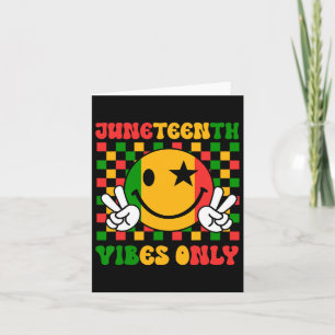 Preppy Smile Face Groovy Juneteenth Vibes nur 186 Karte