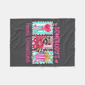 Preppy Somebody's Feral Valentine Raccoon Valentin Fleecedecke (Vorderseite (Horizontal))