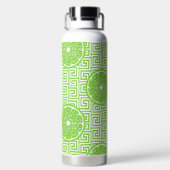 Preppy Sommer Citrus Lime auf Lime griechischem Sc Trinkflasche (Rückseite)
