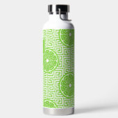 Preppy Sommer Citrus Lime auf Lime griechischem Sc Trinkflasche (links)