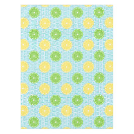 Preppy Sommer Citrus-Limonen-Lime auf Türkis  Tischdecke