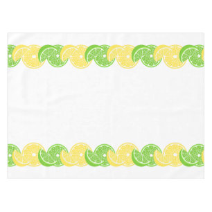 Preppy Sommer-Zitrus-Limonen- und Limettenscheiben Tischdecke