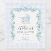 Preppy Southern baby Carriage Bevorzugung Tag Weinetikett (Einzelnes Label)