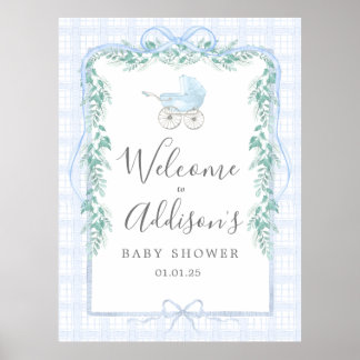 Preppy Southern baby Carrier Welcome poster