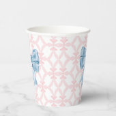 Preppy Southern Blue Bow Baby Dusche Pappbecher (Rechts)
