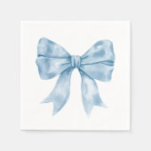 Preppy Southern Blue Bow Baby Dusche Serviette (Vorderseite)