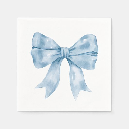 Preppy Southern Blue Bow Baby Dusche Serviette (Vorderseite)