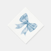 Preppy Southern Blue Bow Baby Dusche Serviette (Ecke)