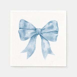 Preppy Southern Blue Bow Girl Baby Dusche Serviette