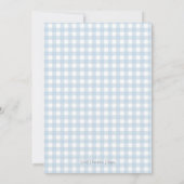 Preppy Southern Blue Boy Cow Baby Dusche Einladung (Rückseite)