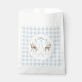 Preppy Southern Blue Boy Deer Baby Dusche Geschenktütchen (Vorderseite)