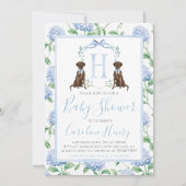 Preppy Southern Blue Boy Dog Baby Dusche Einladung
