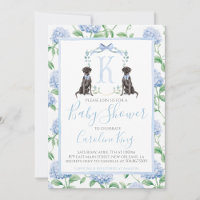 Preppy Southern Blue Boy Dog Baby Dusche
