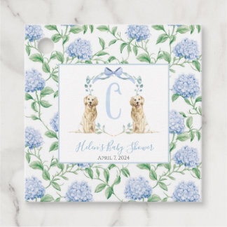 Preppy Southern Blue Boy Dog Baby Dusche Geschenkanhänger