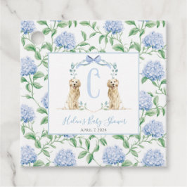 Preppy Southern Blue Boy Dog Baby Dusche Geschenkanhänger