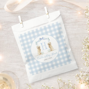 Preppy Southern Blue Boy Dog Baby Dusche Geschenktütchen