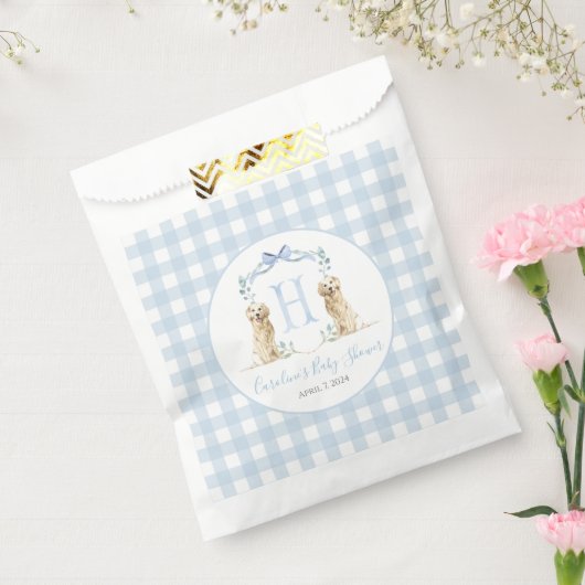 Preppy Southern Blue Boy Dog Baby Dusche Geschenktütchen (Versiegelt)
