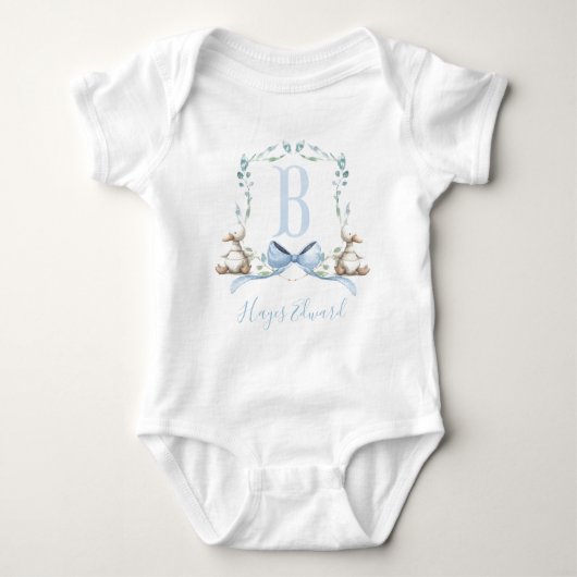 Preppy Southern Blue Boy Duck Baby Duck Baby Strampler (Vorderseite)
