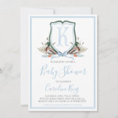 Preppy Southern Blue Boy Duck Baby Duck Einladung (Vorderseite)