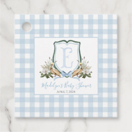 Preppy Southern Blue Boy Pelican Baby Dusche Geschenkanhänger