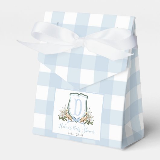 Preppy Southern Blue Boy Pelican Baby Dusche Geschenkschachtel (Vorderseite)