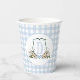 Preppy Southern Blue Boy Pelican Baby Dusche Pappbecher