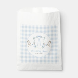 Preppy Southern Blue Boy Stork Baby Dusche Geschenktütchen