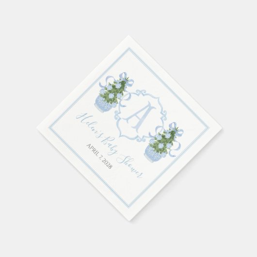 Preppy Southern Blue Christmas Tree Serviette (Ecke)