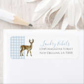 Preppy Southern Blue Deer Address Labels (Insitu)