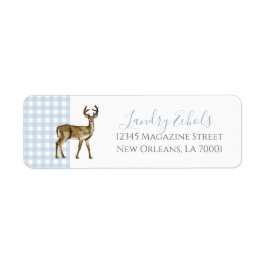 Preppy Southern Blue Deer Address Labels