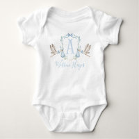 Preppy Southern Blue Stork Boy Baby Dusche