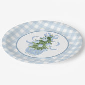 Preppy Southern Blue Weihnachtsdusche Pappteller (Schrägansicht)